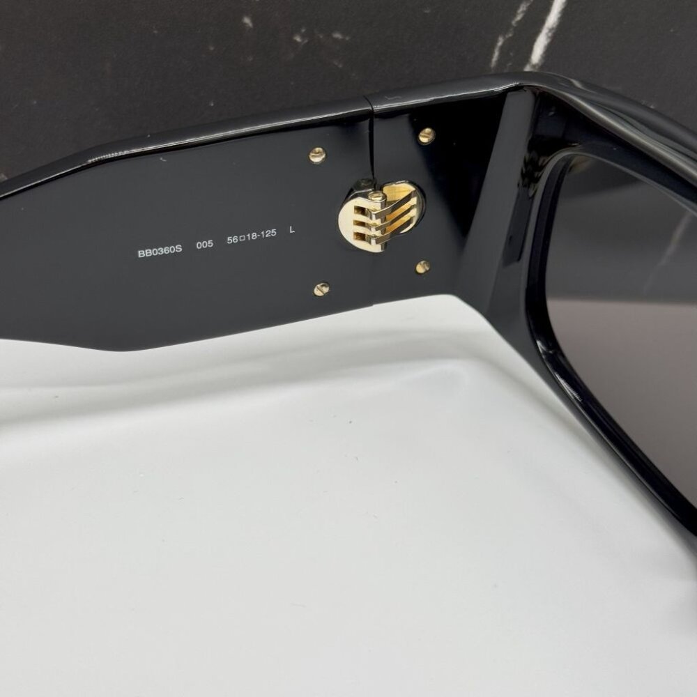 NEW BALENCIAGA BB0360S 005 UNISEX BLACK SUNGLASSES - Picture 11 of 12